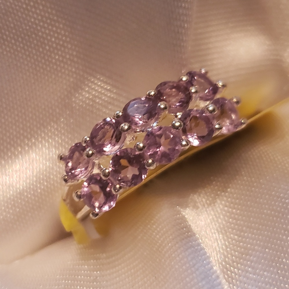 Exceptional Sterling  Bolivian Amethyst Ring